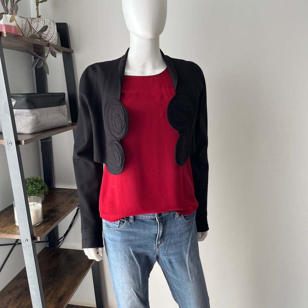 Marie Saint Pierre Stylish Black Blazer Size 4